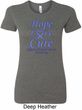 Stomach Cancer Tee Hope Love Cure Ladies Longer Length Shirt