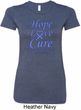 Stomach Cancer Tee Hope Love Cure Ladies Longer Length Shirt