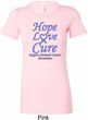 Stomach Cancer Tee Hope Love Cure Ladies Longer Length Shirt
