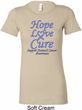 Stomach Cancer Tee Hope Love Cure Ladies Longer Length Shirt