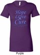 Stomach Cancer Tee Hope Love Cure Ladies Longer Length Shirt