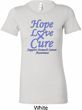 Stomach Cancer Tee Hope Love Cure Ladies Longer Length Shirt
