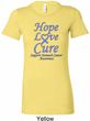 Stomach Cancer Tee Hope Love Cure Ladies Longer Length Shirt