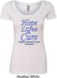 Stomach Cancer Tee Hope Love Cure Ladies Scoop Neck