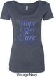 Stomach Cancer Tee Hope Love Cure Ladies Scoop Neck