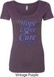 Stomach Cancer Tee Hope Love Cure Ladies Scoop Neck