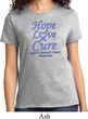 Stomach Cancer Tee Hope Love Cure Ladies T-shirt