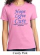 Stomach Cancer Tee Hope Love Cure Ladies T-shirt