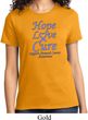 Stomach Cancer Tee Hope Love Cure Ladies T-shirt