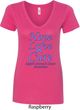 Stomach Cancer Tee Hope Love Cure Ladies V-Neck