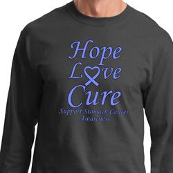 Stomach Cancer Tee Hope Love Cure Long Sleeve