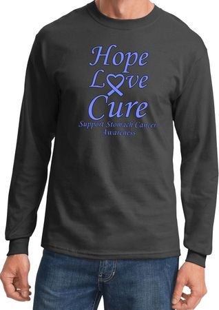 Stomach Cancer Tee Hope Love Cure Long Sleeve