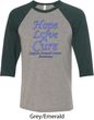 Stomach Cancer Tee Hope Love Cure Raglan Shirt