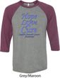 Stomach Cancer Tee Hope Love Cure Raglan Shirt