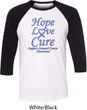 Stomach Cancer Tee Hope Love Cure Raglan Shirt