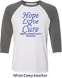 Stomach Cancer Tee Hope Love Cure Raglan Shirt