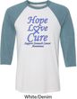 Stomach Cancer Tee Hope Love Cure Raglan Shirt