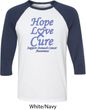 Stomach Cancer Tee Hope Love Cure Raglan Shirt