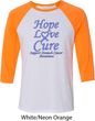 Stomach Cancer Tee Hope Love Cure Raglan Shirt