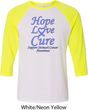 Stomach Cancer Tee Hope Love Cure Raglan Shirt