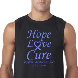 Stomach Cancer Tee Hope Love Cure Sleeveless Shirt