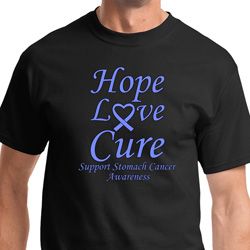 Stomach Cancer Tee Hope Love Cure T-shirt