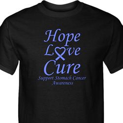 Stomach Cancer Tee Hope Love Cure Tall Shirt