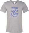 Stomach Cancer Tee Hope Love Cure Tri Blend V-neck