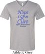 Stomach Cancer Tee Hope Love Cure Tri Blend V-neck