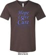 Stomach Cancer Tee Hope Love Cure Tri Blend V-neck