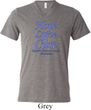 Stomach Cancer Tee Hope Love Cure Tri Blend V-neck