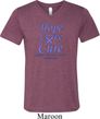 Stomach Cancer Tee Hope Love Cure Tri Blend V-neck
