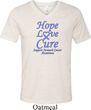 Stomach Cancer Tee Hope Love Cure Tri Blend V-neck