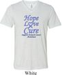 Stomach Cancer Tee Hope Love Cure Tri Blend V-neck