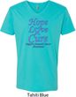 Stomach Cancer Tee Hope Love Cure V-neck