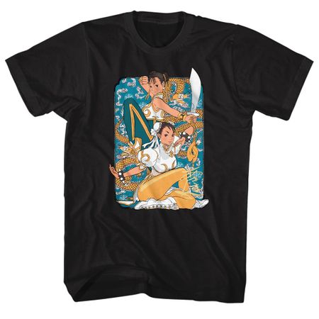 Street Fighter Shirt Dual Chun Li Black T-Shirt