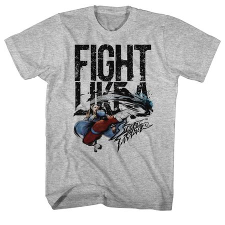 Street Fighter Shirt Fight Like A Athletic Heather T-Shirt