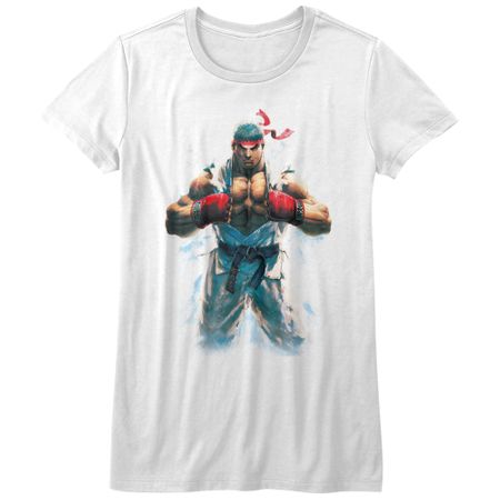 Street Fighter Shirt Juniors RYU White T-Shirt