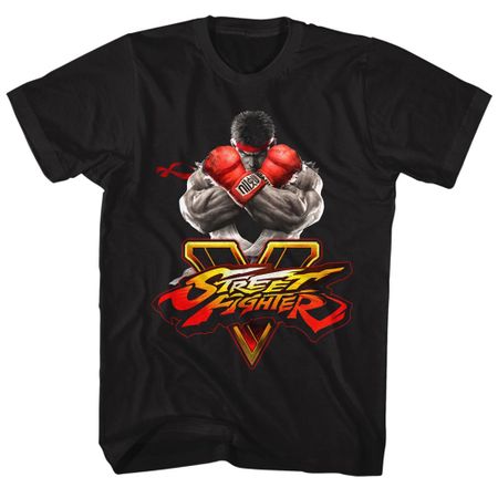 Street Fighter Shirt V Logo 2 Black T-Shirt