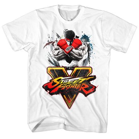 Street Fighter Shirt V Logo White T-Shirt