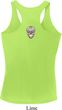 Sugar Skull Patch Back Print Ladies Dry Wicking Racerback Tank Top