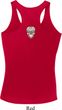 Sugar Skull Patch Back Print Ladies Dry Wicking Racerback Tank Top