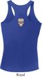 Sugar Skull Patch Back Print Ladies Dry Wicking Racerback Tank Top