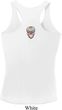 Sugar Skull Patch Back Print Ladies Dry Wicking Racerback Tank Top