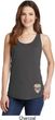 Sugar Skull Patch Bottom Print Ladies Tank Top
