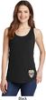 Sugar Skull Patch Bottom Print Ladies Tank Top