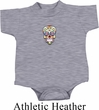 Sugar Skull Patch Middle Print Baby Onesie