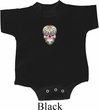 Sugar Skull Patch Middle Print Baby Onesie