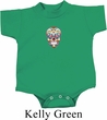 Sugar Skull Patch Middle Print Baby Onesie