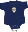 Sugar Skull Patch Middle Print Baby Onesie